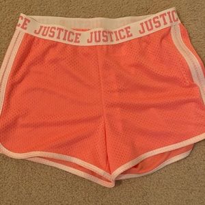Justice girls mesh shorts